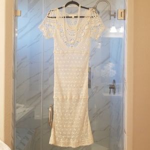 Elegant yet sexy crochet midi dress